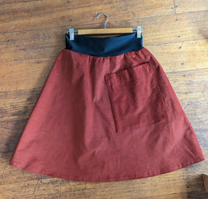 MiM Melbourne Rust Cord Pocket Skirt