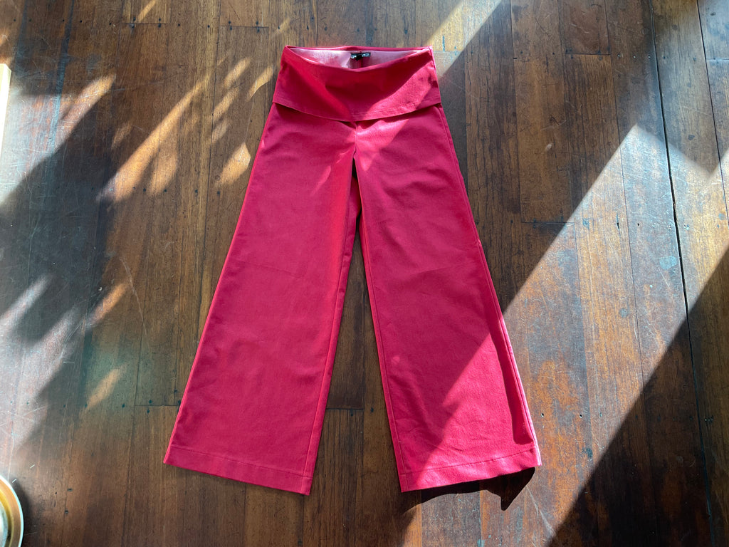 MiM Melbourne Red Denim Fold-over Pants