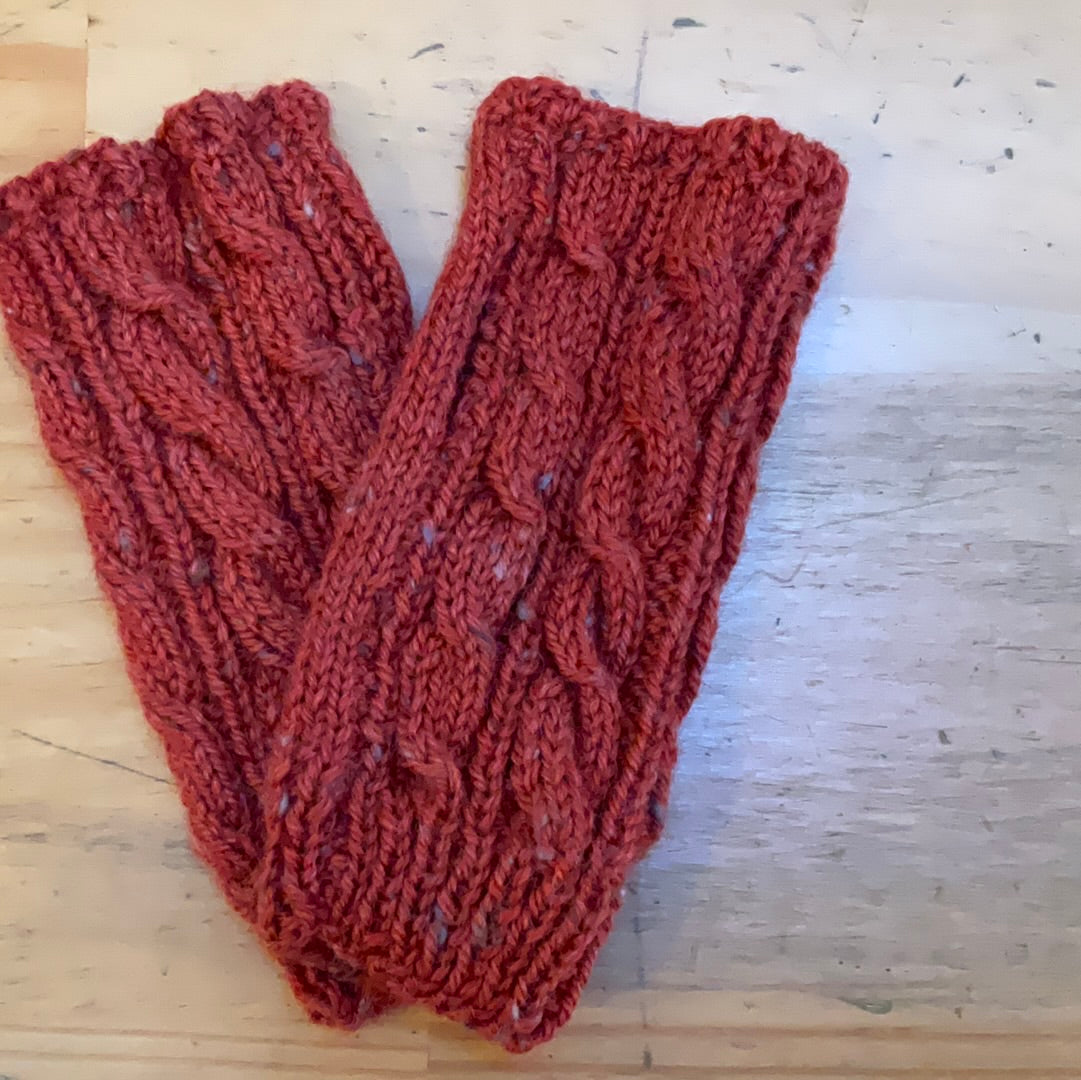 Hen Handmade Fingerless Wool Gloves