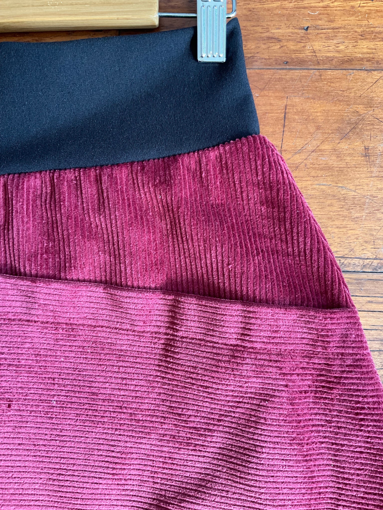 MiM Melbourne Burgundy Cord Pocket Skirt