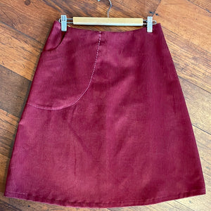 Ena My Burgundy Corduroy Skirt