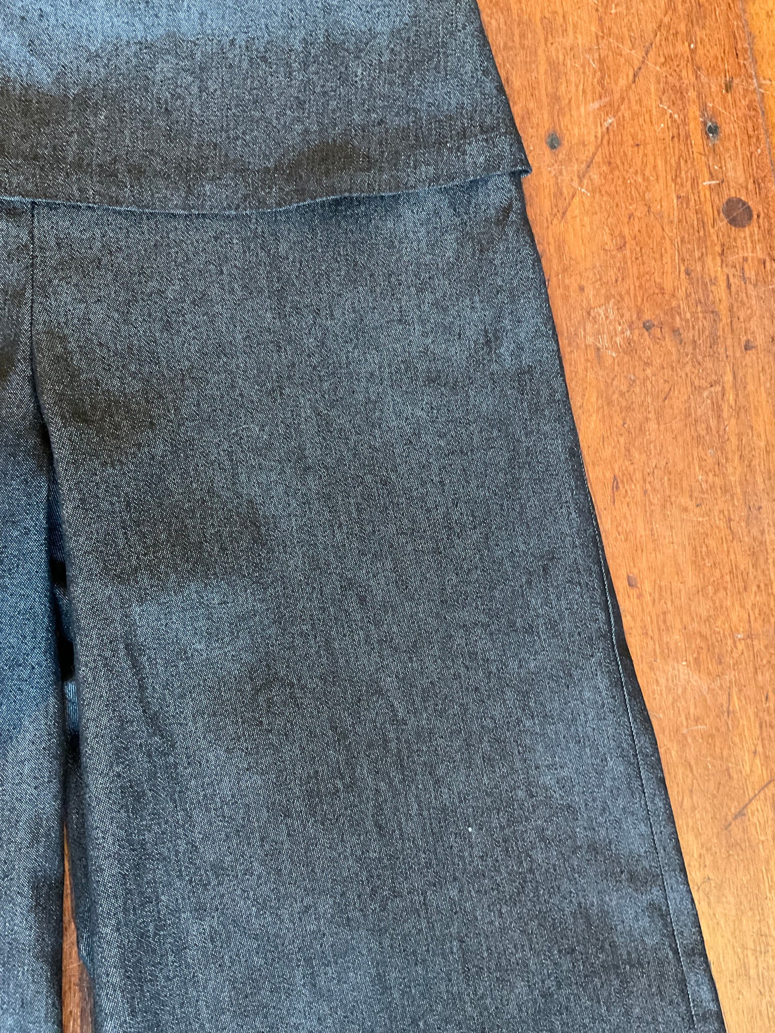 MiM Charcoal Denim Fold Over Pants
